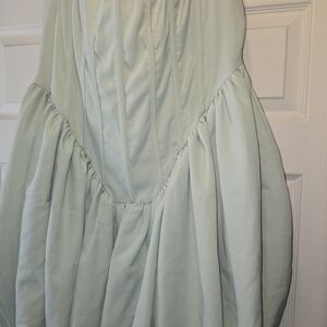 PrettyLittleThing Mint Strapless Dress